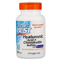 Комплекс для суставов Doctor's Best Hyaluronic Acid With Chondroitin Sulfate 60 Veg Caps DRB- US, код: 7517662