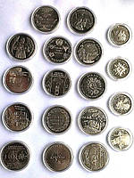 Набір монет у капсулах Collection Озброєні Сили України 30 мм 18 шт Сріблястий (hub_e23ts PZ, код: 8290572