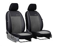 Чехлы на авто для SEAT LEON 2006-2012 POK-TER эко кожа с алькантарой Exclusive серые PP, код: 8269637