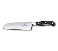 Кухонный кованый нож Victorinox Santoku Grand Maitre 170 мм в подарочной коробке Черный (7.73 EM, код: 376700