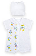 Комплект детский летний для мальчика 2 предмета GABBI КТР-21-6 Бой Белый на рост 62 (12896) TN, код: 8454380