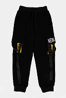 Спортивные брюки для мальчика 116 черный Lizi Kids ЦБ-00220696 TV, код: 8428758