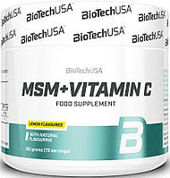 Хондропротектор (для спорта) BioTechUSA MSM + Vitamin C 150 g 75 servings Lemon GT, код: 7519884