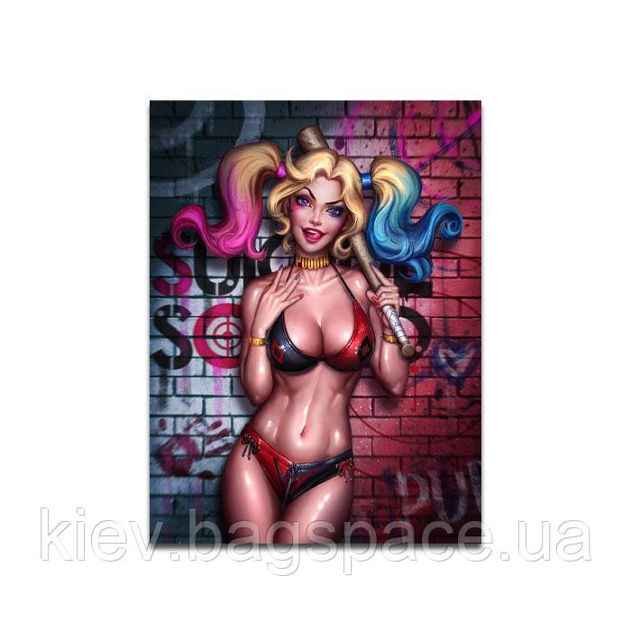 Постер Харлі Квінн з Бітою Harley Quinn (7256) My Poster KB, код: 8345320