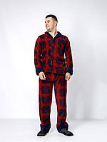 Мужская пижама L красный Lindros ЦБ-00234328 PZ, код: 8431235