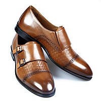 Чоловічі туфлі монки Манчестер TANNER 43 Коричневі GT, код: 2630834