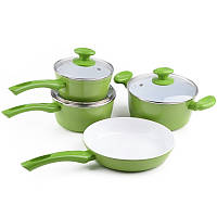Набор кухонной посуды Lora Зеленый H23-001 IN, код: 7242633