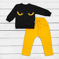 Детский костюм Malena с принтом глаза 86 см черный желтый (137423670) EM, код: 8328786