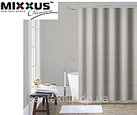 Штора для ванной комнаты из полиэстера (ТОП качество, водонепроницаемая) Mixxus SCT-005-180x180 (Узор серый)
