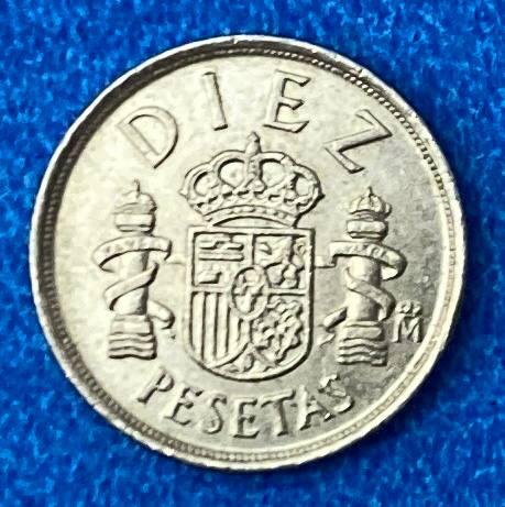 Монета Іспанії 10 песет 1982-85 рр., фото 1