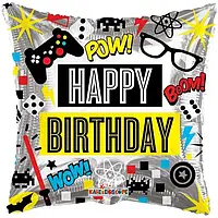 Фольгована куля Happy birthday  18" вечірка
