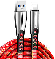 Кабель ColorWay USB-Lightning, 2.4А, 1м, Red (CW-CBUL010-RD) PP, код: 1901720