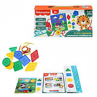 Настольная игра для детей Игра с пуговицами. Шнуруем-комбинируем Vladi Toys VT2905-24 GR, код: 7792278