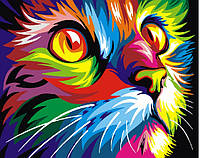 Картина по номерам BrushMe Радужный кот 40х50 см