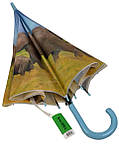Жіноча парасолька-тростина напівавтомат із блакитною ручкою від SWIFTS зі слоном 0335-6 SC, код: 8027254, фото 2