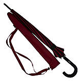 Жіноча парасолька-тростина на 16 спиць із контрастними секторами напівавтомат від фірми Toprain бордова SC, код: 8324149, фото 2