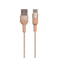 Кабель Borofone BX21 Outstanding USB-A toType-C 3A 1 m Gold KB, код: 7827305