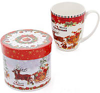 Фарфоровая Чашка С рождеством 375мл в подарочном тубусе DP64853 BonaDi PR, код: 8382571