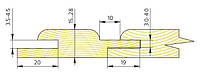 Фрезы по дереву 125х32 для изготовления обшивочной доски (радиусная евровагонка) М-019-08