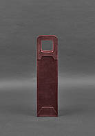 Кожаный чехол для вина 2.0 бордовый Crazy Horse BlankNote TV, код: 8132820
