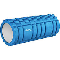 Масажний ролик Gymtek для йоги та фітнесу EVA 33*14 см синій UP, код: 7718924