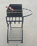 Мангал на 10 шампурів, сталь 4 мм, з переднім столиком (жаровня + стійка радіусна), фото 8