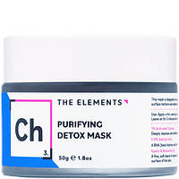 Маска для лица детокс с активированным углем The Elements Purifying Detox Mask 50g XN, код: 8289542