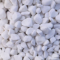Мармурова галька біла декоративна для ландшафтного дизайну Грецька фракція 10 - 30 мм