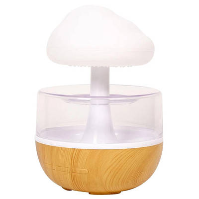 Зволожувач повітря Humidifier Cloud rain у формі гриба з ефектом дощу та нічником 7 кольорів із пультом