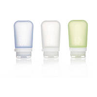 Набор силиконовых бутылочек Humangear GoToob+ 3-Pack Medium Clear Green Blue (1054-022.0038) EM, код: 7694035