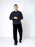 Мужская пижама M темно-серый Lindros ЦБ-00234916 BM, код: 8431242