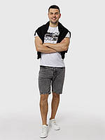 Мужские джинсовые шорты мом 32 серый INTERCODE ЦБ-00218859 BK, код: 8420615