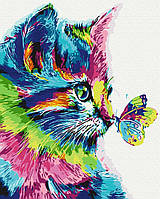 Картина по номерам BrushMe Котик в краске 40х50 см