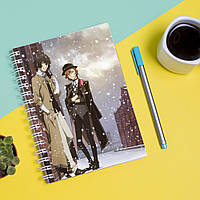 Скетчбук Sketchbook блокнот для рисования с принтом Bungou Stray Dogs - Бродячие псы 2 А3 Кав TV, код: 8301408