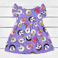 Детское платье Dexters с ярким рисунком crazy donuts 110 см фиолетовый (131451968124) GG, код: 8329748