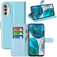 Чехол-книжка Litchie Wallet Motorola G52 G82 Light Blue GM, код: 8130654