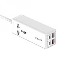 Удлинитель сетевой LDNIO SC1418 Power Strip PD QC 65W USB 2 Type-C 2.5 m White HH, код: 8237230