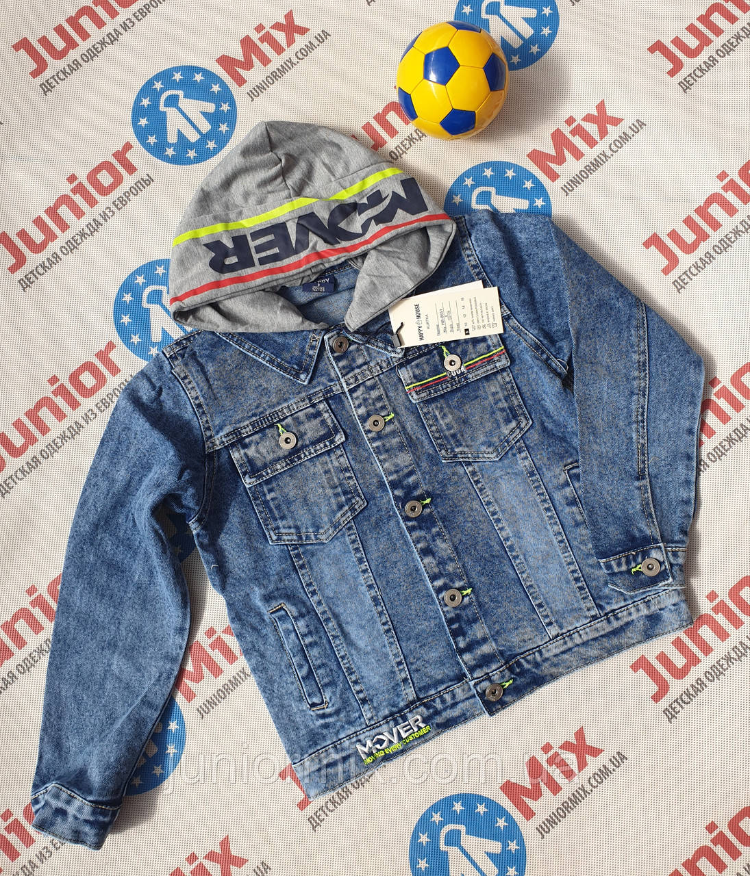 Підліткові джинсові піджаки для хлопчиків гуртом Н&Н 8-16 років