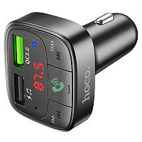 Автомобильное зарядное устройство Hoco E59 Promise LED FM 2 USB QC 18W и USB 5 V 3,1А3 Черн OM, код: 8403989