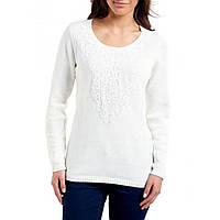 Пуловер Eddie Bauer Womens Sweater Lace-Up IVORY M Білий (7101830IV-M) SX, код: 1212707