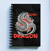 Скетчбук Sketchbook блокнот для рисования с новогодним принтом 2024 Dragon. Дракон 2024 А3 Ка SM, код: 8301812