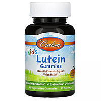 Лютеин Carlson Labs Kid's Lutein Gummies 46 Veg Gummies Mango MY, код: 7996485