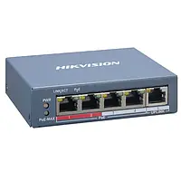 4-портовый управляемый POE коммутатор Hikvision DS-3E1105P-EI OM, код: 7333172