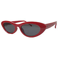 Солнцезащитные очки узкие в красной оправе