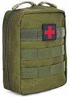 Тактична аптечка армейська сумка для медикаментів Edibazzar Хакі (305029621145) UP, код: 8302064