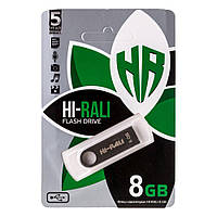 Флеш память Hi-Rali Shuttle USB 2.0 8GB Steel ES, код: 7698250