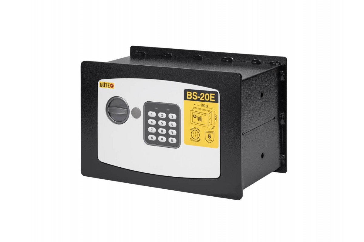 Вбудований сейф (31х21х16 см.), сейф для монтажа в стіну BS-20Е, фото 1