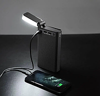 Мощный повербанк с фонариком, Переносной 30000 mAh аккумулятор для телефона роутера, Внешний портативный аккум