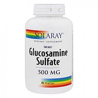 Препарат для суставов и связок Solaray Glucosamine Sulfate 500 mg 60 Caps SOR-08140 SP, код: 7519031