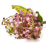 Штучний букет Конвалій, 28 см, 12 гілочок, полімерний матеріал, рожевий (632472), фото 2